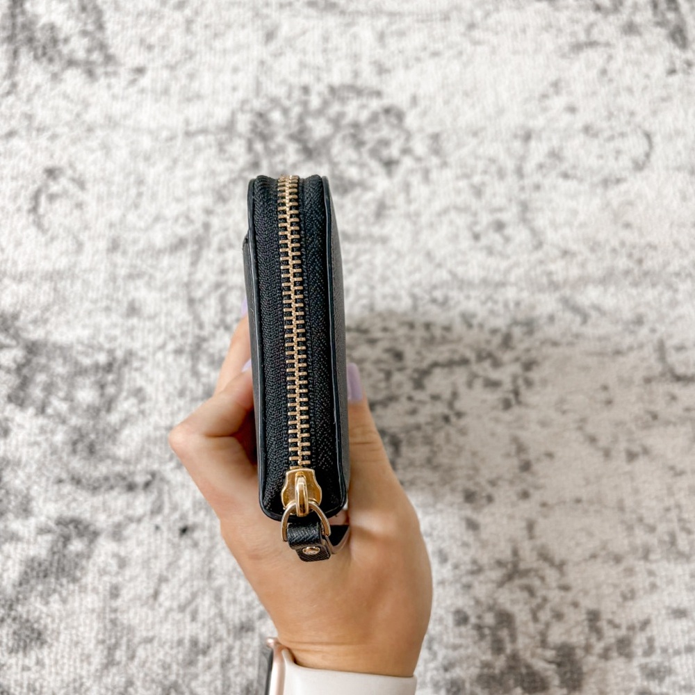 Kate Spade Black Leather Continental Zippered Wallet - Picture 7 of 10